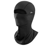 Cagoule d'été pour homme et femme - Fraîcheur - Cagoule fine - Élasthanne - Protection UV - Respirant - Masque pour vélo et moto - Sport, Noir , 53-62