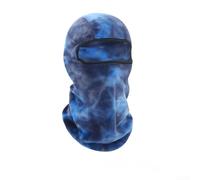 Cagoule d'extérieur avec protection UV pour le cyclisme, le ski, le snowboard, la randonnée, la pêche, couverture intégrale du visage en polyester respirant, matériau polaire renard argenté (bleu
