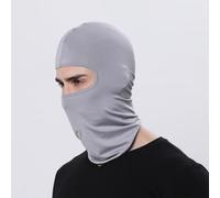 Cagoule d'extérieur unisexe pour protéger contre la poussière et le vent pendant le cyclisme et la moto (gris clair)