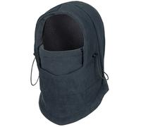 Cagoule d'hiver chaude en polaire grise, idéale pour le cyclisme et le snowboard. Protection optimale de la tête et du visage.