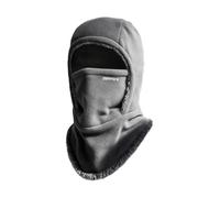 Cagoule d'hiver en polaire thermique - En peluche - Noir - 3 en 1 - Pour vélo - Masque de ski - Masque d'hiver - Cache-oreilles - Pour adulte