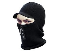 Cagoule d'hiver en Tricot pour Homme avec Cache-Cou Flexible, écharpe, Doublure en Thermique, Coupe-Vent, Couverture élastique Chaude pour Homme et Femme
