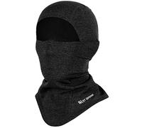 Cagoule d'hiver - Masque de Ski - Coupe pour Hommes et Femmes - en Polaire Thermique - Équipement de Protection pour Le Cyclisme, Le Ski, Le Snowboard et la Moto, Noir, Taille Unique