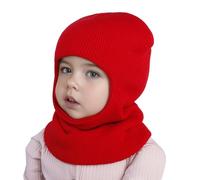 Cagoule d'hiver Thermique pour Bébé 3-10 6-36 Mois Multifonction Coupe-Vent Réglable Écharpe de Ski Bonnet en Polaire Chaude Casquette Tour de Cou écharpe pour Garçons Fille