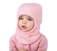 Cagoule d'hiver Thermique pour Bébé 3-10 6-36 Mois Multifonction Coupe-Vent Réglable Écharpe de Ski Bonnet en Polaire Chaude Casquette Tour de Cou écharpe pour Garçons Fille