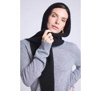 Cagoule Echarpe Unisexe Angela - Noir - Mixte - 100% Cachemire