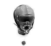 Cagoule en cuir pour homme et femme pour carnaval, cosplay et mascarade.