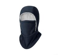 Cagoule en polaire pour le ski et le cyclisme - Masque intégral coupe-vent thermique - Cache-cou pour sports d'hiver - Course à pied - Moto - Noir - Bleu marine