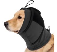 Cagoule enveloppante pour Chien avec Cache-Oreilles, Gray S | Construction en textile doux, dispositif de réglage à crochets et boucles, ajustement quotidien sécurisé, tenue en