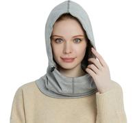 Cagoule Faraday en tissu argenté bloquant les rayonnements électromagnétiques, casque de protection réglable et réduit, cagoule de protection en fibre d'argent confortable et respirante(Grigio)