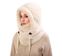 Cagoule Femme Hiver Masque Ski Bonnet de Tempête Balaclava Hiver Capuche Polaire Thermique Capuche Amovible Femme Homme pour Sports de Plein Air pour Cyclisme et Ski