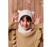 Cagoule fille à oreilles de chat écru 12/14A