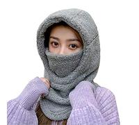 Cagoule Hiver Femme Polaire Balaclava Chapeau Cagoule Ski Coupe-vent Cagoule Tour de cou pour Hiver Temps Froid Masque Cagoule Chaud Bonnet Cagoule Pour Outdoor Moto Vtt Surf Vélo Cyclisme Camping