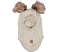 Cagoule intÃ©gral en laine avec pompon bÃ©bÃ© Mikk-Line Blanc 18/24 mois
