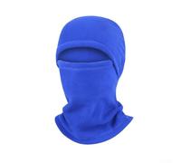 Cagoule intégrale en polaire polyester pour ski, cyclisme, moto, course à pied, snowboard (bleu saphir)