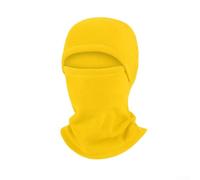 Cagoule intégrale en polaire polyester pour ski, cyclisme, moto, course à pied, snowboard (jaune fluo)