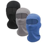 Cagoule Masque de Ski, 3 Pièces Cagoule Balaclava,Protection UV, Multifonction Tour de Cou Coupe-Vent,Cagoule Noir de Visage Complet Masque de Ski pou Hommes et Femme, 25x40 cm