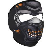 Cagoule moto facial Zan Headgear horned demon - noir/orange - TU