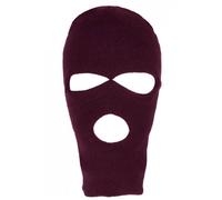 Cagoule-Nyls Création-Cagoule Trois Trous Rouge Bordeaux en Laine Confort et Chaude Ryder - Rouge Taille unique