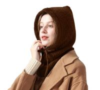 Cagoule pour femme, bonnet tricoté d'hiver, écharpe à capuche imperméable, cagoule chaude, bonnet d'hiver, bonnet épais en une seule pièce, cagoule d'oreille, écharpe, bonnet de ski, masque de ski