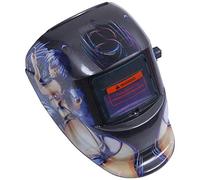 Cagoule Soudure, Masque Soudure Masque de soudage Bois Solaire Casque de soudage Automatique Protection du Visage (énergie Solaire for la Recharge)