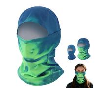 Cagoule thermique à couleur changeante, unisexe, réactive à la chaleur, masque de protection intégrale du visage pour activités de plein air, Bleu à vert, Taille unique
