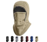 Cagoule unisexe coupe-vent et chaude pour l'hiver, le ski, le cou, protection des oreilles, une pièce douce, couverture complète pour les activités de plein air, kaki, Taille unique