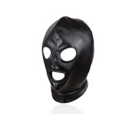 Cagoules SM trou bouche et yeux avec collier et anneaux