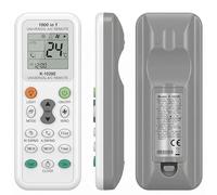 Cagrin Télécommande Universelle pour Climatiseur K-1028E pour LG Samsung | 1000 en 1 LCD Universal Remote Control pour Daikin Gree Midea Haier Toshiba, Remplacement AC avec Refroidissement Rapide