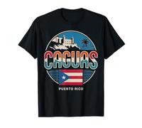 Caguas Porto Rico City Travel Motif palmiers T-Shirt