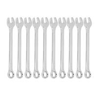 CAGUYLONA 10Pcs Ratcheting Combination Wrench Set, 15mm Dual Open Ended Industrial Wrench, Chrome Vanadium Steel Ratcheting Wrench with Extended Handle for Auto Repair and Mechanical Work