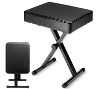 CAHAYA Banc de Clavier Premium 7CM Coussin Rembourré Épaisseur X-Style Banc de Piano 3 Hauteur Réglable Clavier Premium Tabouret Chaise Siège pour Claviers Numériques Électroniques Pianos CY0296