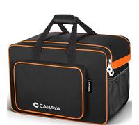 CAHAYA CY0361 Sac de Transport rembourré pour Haut-Parleur avec Plusieurs Poches et Sangles extérieures pour Bluetooth Boombox Stands Accessoires, Noir, Moderne