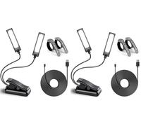 CAHAYA Lampe de Pupitre LED avec 3 Modes de Luminosité Lampe Utilisée sur Secteur Portable et Réglable, Doit être utilisé sous charge CY0243 (Lot de 2)