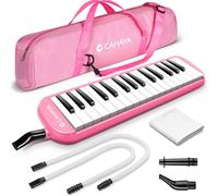 CAHAYA Mélodica 32 Touches avec Etui et Embout Flexible en plastique pour Enfants (pink) CY0050-3