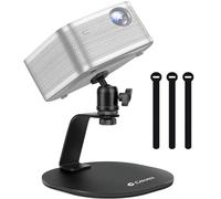CAHAYA Mini support de projecteur de bureau - Rotation à 360° - Vis de montage 6,35 mm - Compatible avec la plupart des projecteurs, caméras, moniteurs - Capacité de charge de 5 kg - Stockage de câble