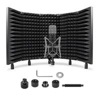 CAHAYA Panneau Acoustique Microphone 5 Panneaux Pliable pour Podcaster