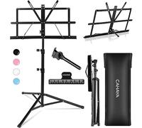 CAHAYA Pupitre de Musique 2 en 1 - Sur Pied &Bureau, Pliable, Réglable, Sac