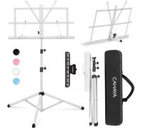 CAHAYA Pupitre de partition pliable et portable avec sac de transport pour livres, notes, ordinateur portable, tablette, blanc CY0204