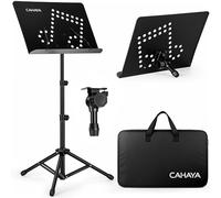CAHAYA Pupitre Musique Métal Stable Pliable Hauteur Réglable 80-142cm