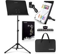CAHAYA Pupitre Musique Pliable 2en1 Support Table Portable 80-145cm