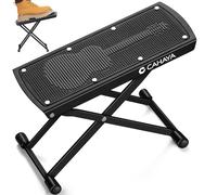 CAHAYA Repose-pieds pour Guitare Réglable 6 Niveaux Stable Antidérapant | Posture confortable, charge 70 kg, portable et pliable, idéal pour répétitions, studios et concerts