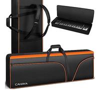 CAHAYA Sac pour Clavier électrique 88 Touches - Sac Souple Portable en Tissu Oxford 600D de 12 mm d'épaisseur - Housse rembourrée avec poignées latérales et Bretelles réglables CY0327