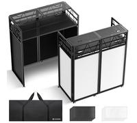 CAHAYA Stand DJ Booth avec Double Plateau Réglable et Cadre Solide