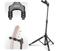 CAHAYA Support de guitare avec trépied à verrouillage automatique par gravité, Pliable et portable réglable en hauteur librement pour guitare acoustique, guitare électrique, basse, etc. CY0265