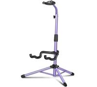 CAHAYA Support de Guitare Pliable au Sol: Trépied Universel Réglable avec Support de Cou pour Guitare Électrique, Acoustique, Basse et Banjos, Violet CY00253-2