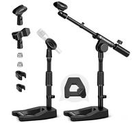 CAHAYA Support de microphone de bureau stable : support de micro avec capacité de charge de 4 000 g, compatible avec la plupart des supports anti-chocs par clip de style barre/pince à linge et