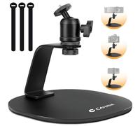CAHAYA Support pour Mini Projecteur de Bureau - Vidéoprojecteur Portable Compact Réglable 360° avec Base Métallique Antidérapante et Ultra Stable, Filetage 1/4", Charge Max 5 kg