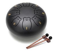 CAHAYA Tambour à langue en acier 15,2 cm 8 notes avec livre de musique, maillets et sac de transport Bleu marine CY0359