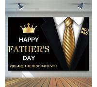 Caheansi Toile de fond « Happy Father's Day » de 1,8 x 1,2 m avec inscription « You are The Best Dad Ever » pour la fête des pères - Bannière décorative pour la fête des pères